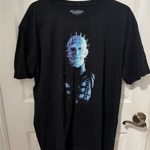 Hot Topic Black Short Sleeve Tee with Blue Pinhead Graphic